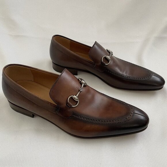 GUCCI Jordaan Horsebit Loafer In Brown Leather Sz 9 Men's Luxury Designer Shoe - Picture 1 of 9